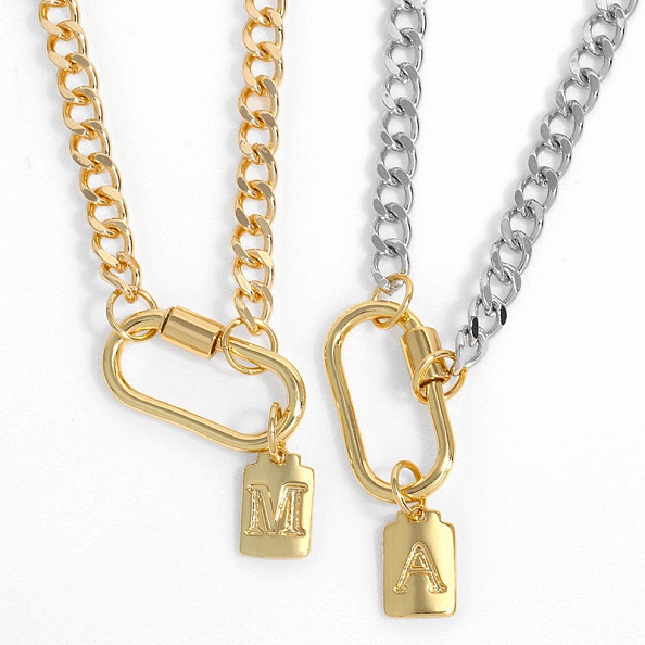 Cuba Choker Letter Necklace PWB100