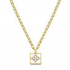 Clover gold plated retro necklace and earrings PWB104