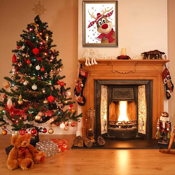 DIY Full Round Diamond Painting -Smile Deer PW814