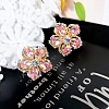 Blooming Flower Crystal Earrings PWB257