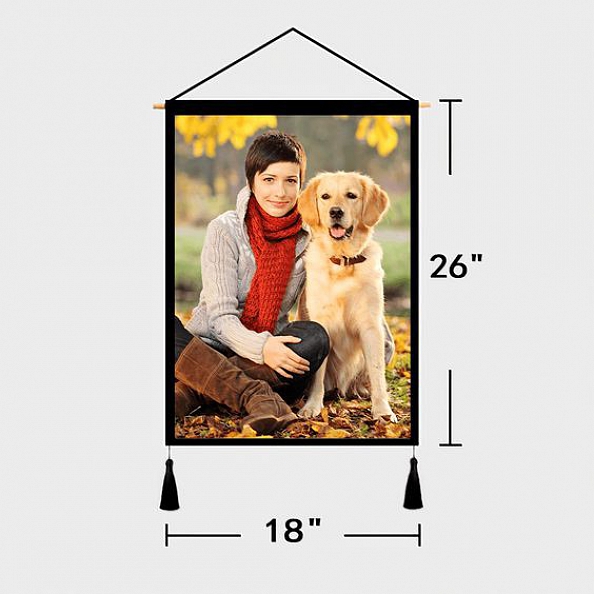 Custom Tapestry Personalized Photo Tapestry Engraving Wall Decor Hanging Fabric Tapestry Poster Pet Name & Special Date PW257