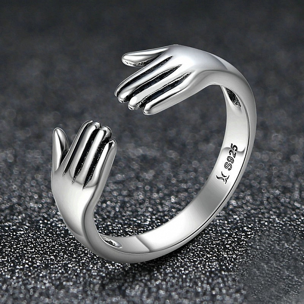 928 Sterling Silver Hug Ring PWB330