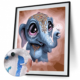 DIY -Paint By Numbers Kit(16x20in40x50cm)-Cartoon Elephant PW793