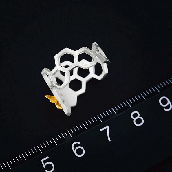 S925 Honeycomb Ring PWB248