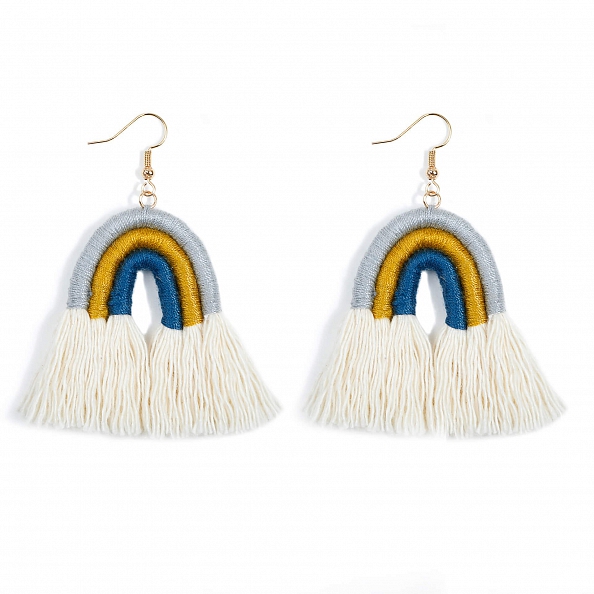Colorful tassel earrings PWB226