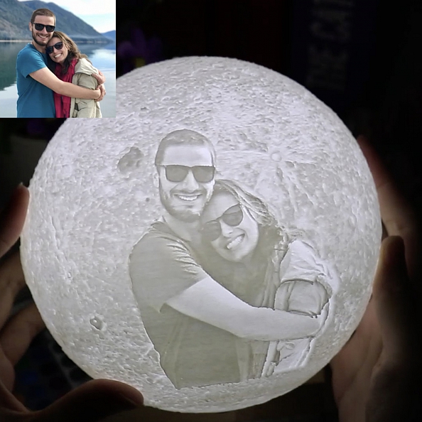 Moon Lamp With Photo Two Colors PW034