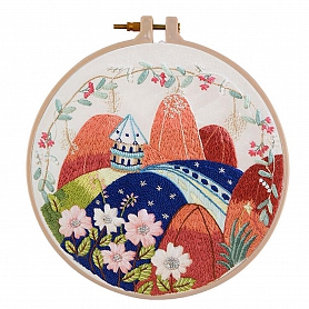 Cartoon House-Embroidery Kit(30x30cm) PW678