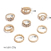 8picsset retro geometric ring PWB087