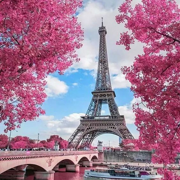 Landscape Eiffel Tower Paint By Numbers Kits  PW360