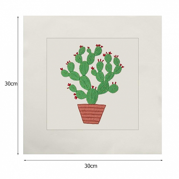 Potted Plant-Embroidery Kit(30x30cm) PW666