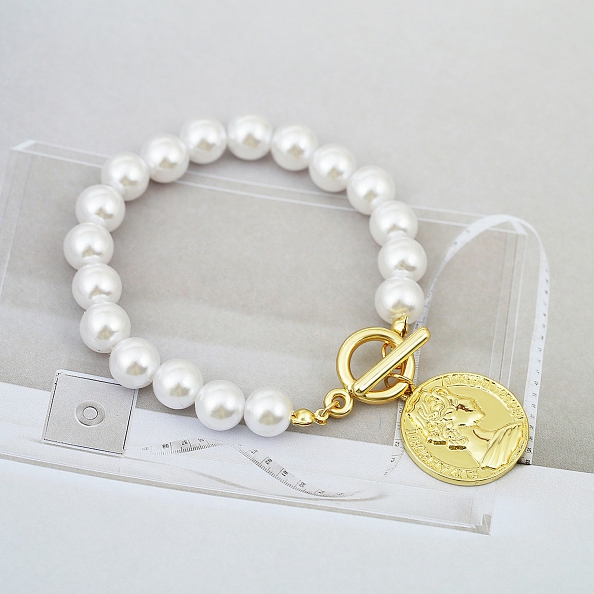 Pearl and coin necklace PW940