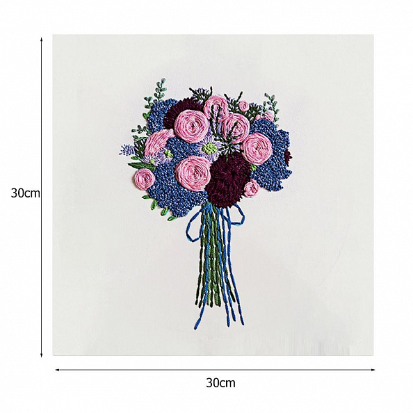 Bouquet -Embroidery Kit(30x30cm) PW663