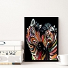 DIY Full Round Diamond Painting - Colorful Zebra PW818
