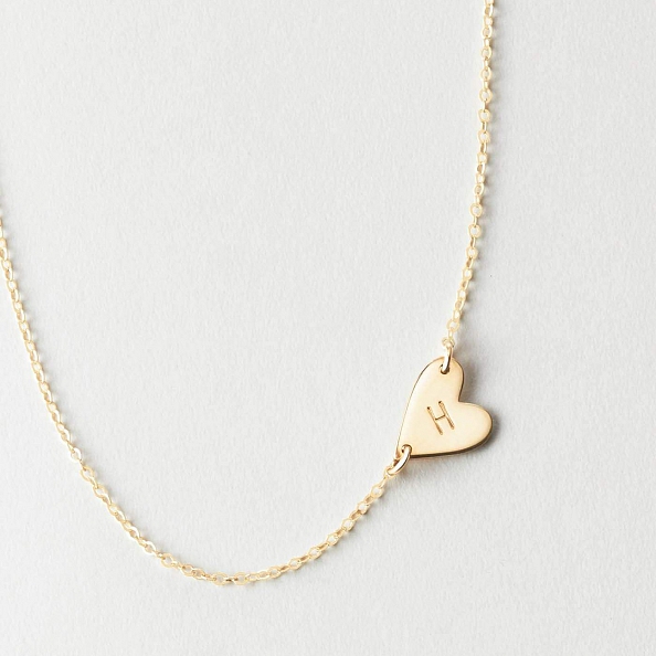 Handmade Initials Heart Necklace PW844