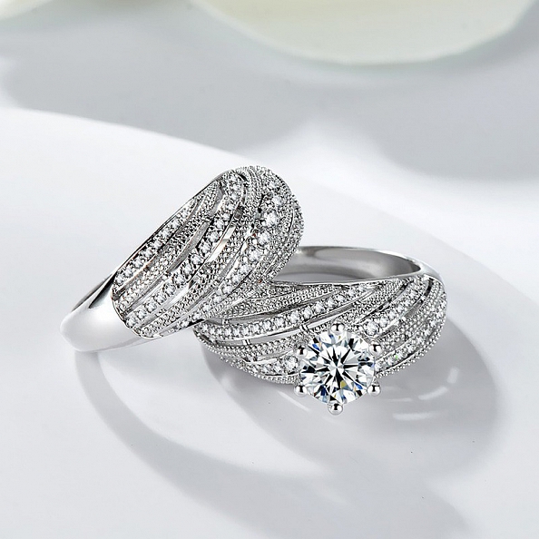 Luxury Silver Ring Set PWB250