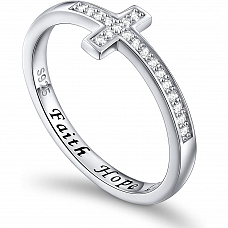 Inspirational Faith Hope Ring PWB299