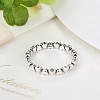 925 Sterling Silver Endless Love Heart Stacking Ring PWB256