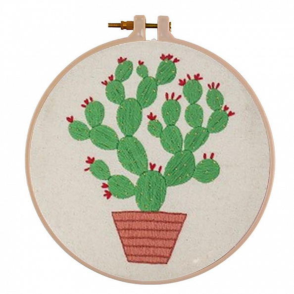 Potted Plant-Embroidery Kit(30x30cm) PW666