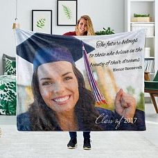 Personalized Graduation Fleece Blanket PW074