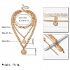 Coin and Portrait Multilayer Necklace PW978