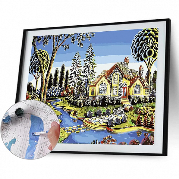 Diy Paint by Number Kits Cottage PW649 Personalized Gift PromiseIn