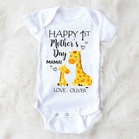 Custom Giraffe Mother's Day Baby Onesies PW146