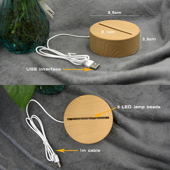 Customized 3D Illusion Lamp Gift-Dear Love PW563