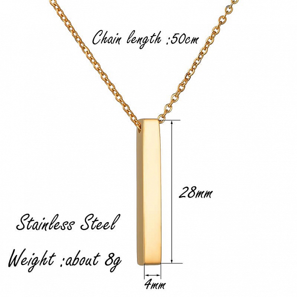 Custom Name Bar Necklace PW900