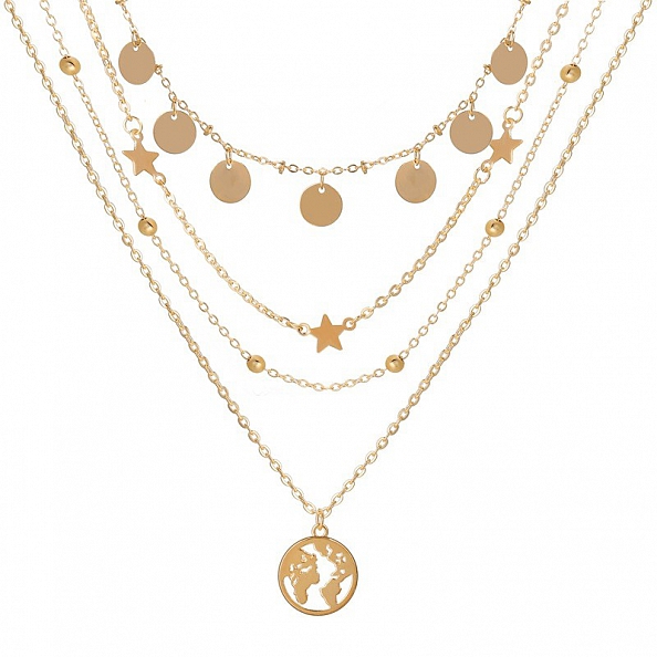 Fashion multi-layer necklace PWB065