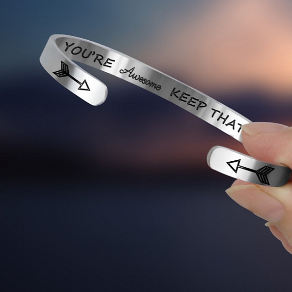 YOU ARE AWESOME Cuff Bangle PWB430