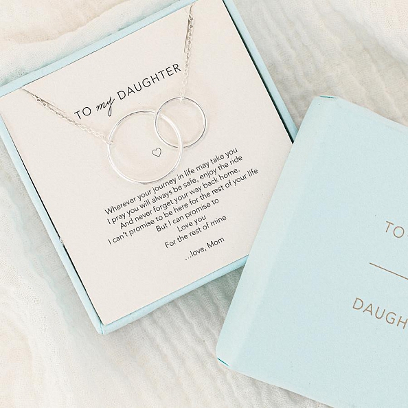 925 Sterling Silver Personalized “To My Daughter” Necklace PWB296
