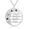 Custom Family Tree Name Pendant Necklace PW901