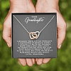 To My Granddaughter - Love, Grandma - Interlocking Heart Necklace PWB168
