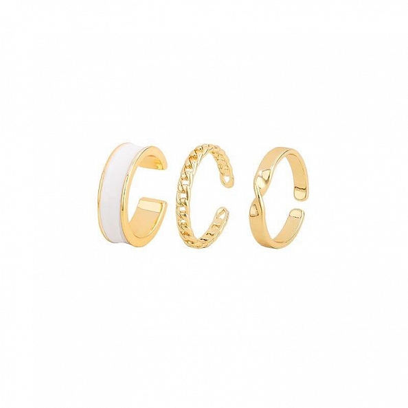 Luxury Three-Pics Ring Set PWB492