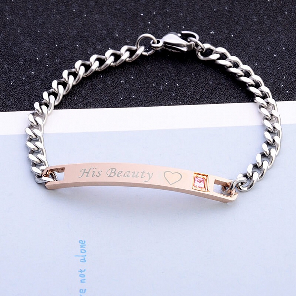 2 Style His Queen Her King Couple Bracelet PW902