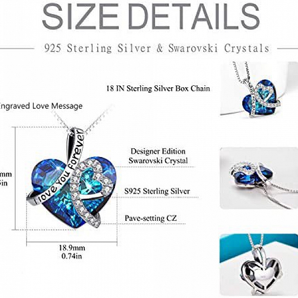 I love your foever Heart Pendant Necklace PW835