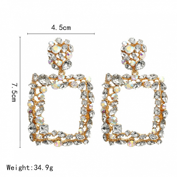 Personal Exaggerated Diamond Earrings PWB158