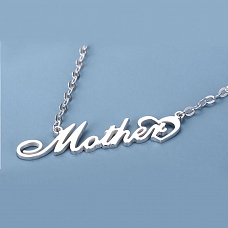 Custom Silver Script Name Necklace PW055