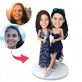 Same-sex Lady Couple Custom Bobblehead PW329