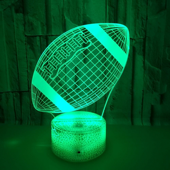 3D Rugby Illusion Lamp Gift 7/16 Colors PW552