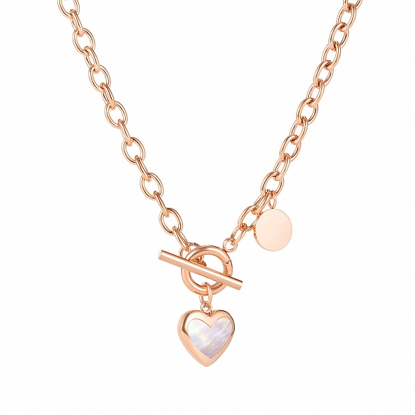 Circular Heart Clavicle Chain PWB056