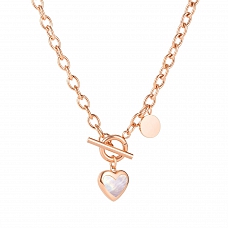 Circular Heart Clavicle Chain PWB056