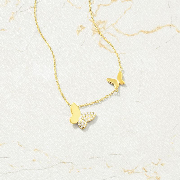 BUTTERFLY RING & NECKLACE SET PW840 