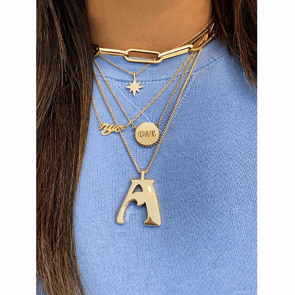 ANGELA INITIAL PENDANT NECKLACE PW873