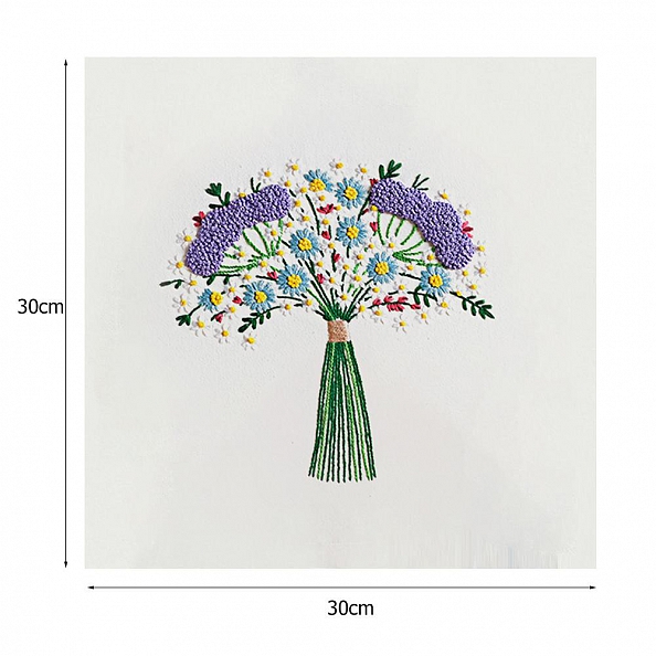 Flowers -Embroidery Kit(30x30cm) PW668