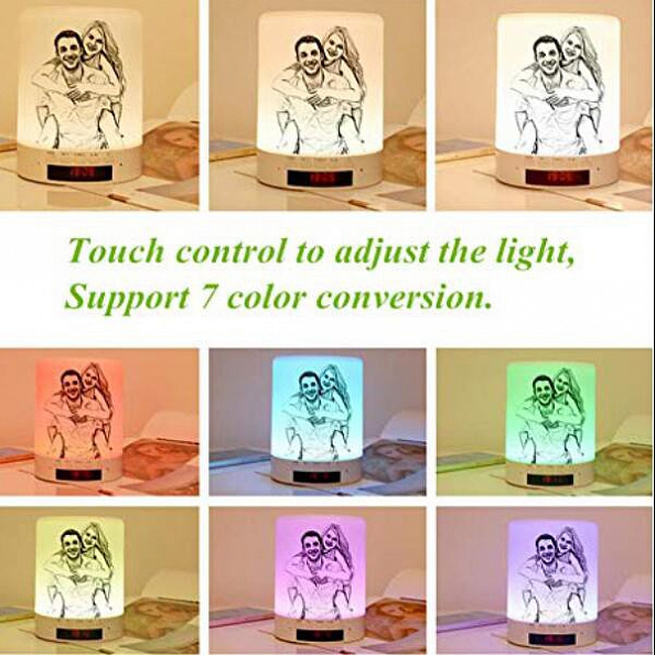 Personalized Bluetooth Music Photo Lamp - Birthday Gift PW041