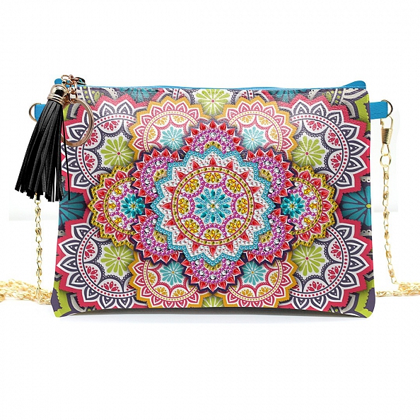 DIY Leather Shoulder Bag Diamond Painting  Bold Flowers PW635