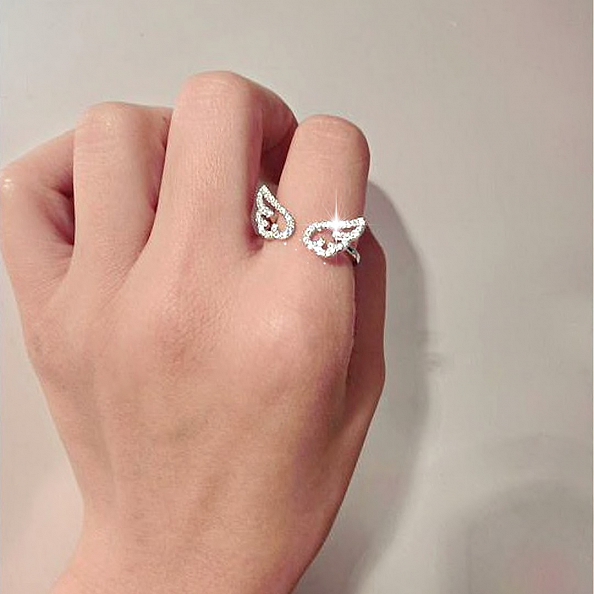 Angel Wing Crystal Ring PWB550
