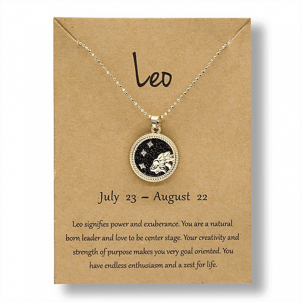 12 Constellation Zodiac Necklace PWB117