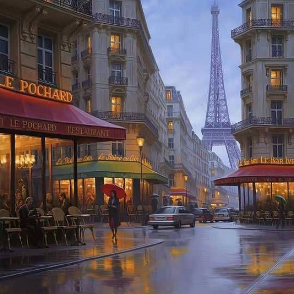 Landscape Paris Paint By Numbers Kits PW123